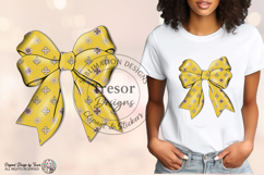 Yellow Luxury Coquette Bow PNG Chic Fashion Elegant Ribbon Product Image 2