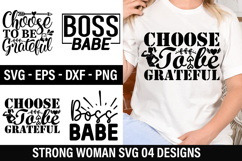 Strong Woman SVG Design - Choose to be grateful Product Image 1