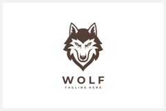 Wolf Head Logo Design Vector Illustration Product Image 1