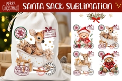 Christmas Bear Santa Sack Designs, Winter Santa Sack Print Product Image 1