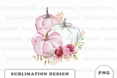 Watercolor Pumpkins sublimation png Product Image 1