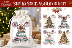Cartoon Christmas Tree Santa Sack, Leopard Christmas PNG Product Image 1