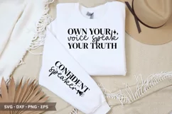 Own your voice SVG - Self confidence SVG T-Shirt Design Product Image 1