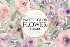 Watercolor Floral Clipart, Decorative Floral PNG Product Image 1