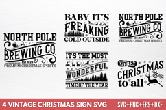 Vintage Christmas Sign SVG Product Image 1