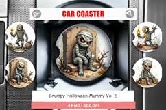 Car Coaster Grumpy Mummy Product Image 1