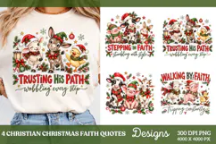 4 Christian Christmas Shirt Designs, 4 Nativity Faith Quote Product Image 1