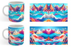 3D Ocean Landscape Mug Wrap | Sublimation Coffee Cup Product Image 4