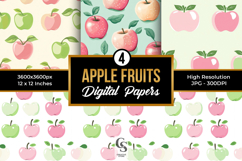 Apple Fruits Pattern Digital Paper Product Image 1