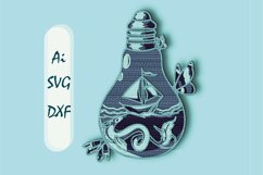 Boat 3D multilayer SVG/ Boat 3D mandala/ Boat paper cut Product Image 1