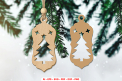 Christmas Gift Tag Laser Cut SVG Product Image 1