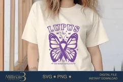 Lupus Awareness The Great Imitator SVG PNG |Ribbon Butterfly Product Image 1