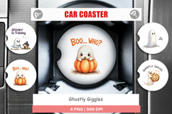 Ghostly Giggles Car Coaster Product Image 1