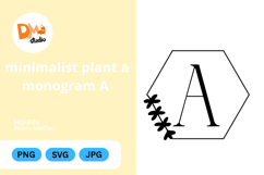 Minimalist Plant Monogram Product Image 1