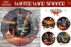 Christmas Fireplace Wind Spinner, Cozy Christmas Sublimation Product Image 1