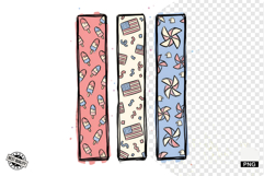 4th of July Brushstrokes Clipart Product Image 1