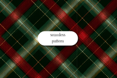 Red Green Blue Tartan Plaid Seamless Christmas Pattern Product Image 1