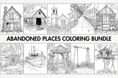 Abandoned Places Coloring Pages 10 A4 PNG Product Image 1