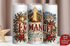 Emmanuel Christmas Tumbler Wrap, Christian Christmas 20oz Tu Product Image 2