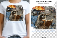 Funny raccoon png design for T-shirts Product Image 1