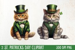 St Patricks Day Cats Clipar, Bundle, St Patricks Day Cats Product Image 2