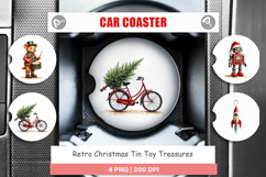 Retro Christmas Tin Toy Car Coaster Product Image 1