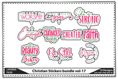 Christian Stickers bundle, Religious Stickers, Bible Sticker Product Image 1