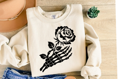 Hand with Rose svg Design | Svg Cut Files | Shirt Svg Product Image 2