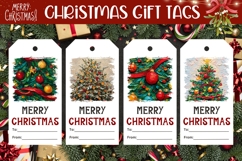 Christmas Tree Gift Tags Designs, Printable Christmas Tags Product Image 1