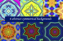 6 symmetrical abstract kaleidoscope backgrounds Product Image 1