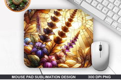 Flowers Mouse Pad Sublimation, Autumn Mouse Pad PNG Design Product Image 1