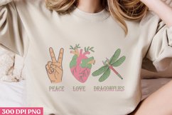 Peace, love, dragonflies PNG, Retro Dragonfly Sublimation P Product Image 2