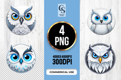 Cute Owl Clipart Sublimation PNG Product Image 1