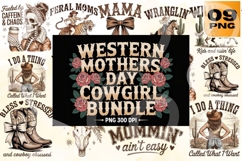 Western Cowgirl Mama PNG Bundle Product Image 1