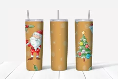 Christmas cute Santa Skinny tumbler wrap design Product Image 4