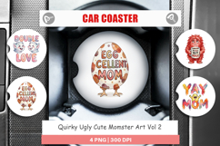 Quirky Momster Car Coaster Product Image 1