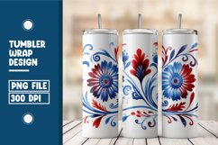 Paper Flowers Easter Backdrop Tumbler Warp Design Product Image 1