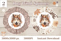 Watercolor Dog Wind Spinner Design, Dog Sublimation Design Product Image 1