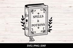 Hand Drawn Book of Spells SVG for Halloween Product Image 1