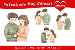 Valentine Day Couple Clipart PNG Product Image 1