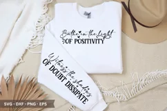 Bathe In The light Of Positivity SVG - Sleeve T-Shirt Design Product Image 1