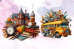 Back to School Clipart Sublimation, Back to School Product Image 2