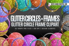 Glitter Circle Frame Clipart Product Image 1