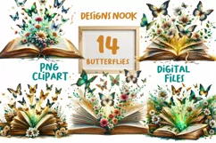 Butterflies Clipart, Butterfly Sublimation, Butterfly PNG Product Image 1