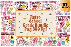 Retro School Grade Bundle - 300 DPI Product Image 1