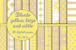 Blonde yellow, beige and white digital papers Product Image 1
