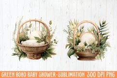 Green Boho Baby Shower Sublimation Product Image 1