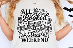 All Booked This Weekend Svg, Book Lover Svg, Book Club Svg. Product Image 2