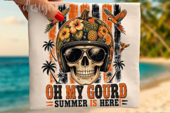 Summer Skull PNG Oh My Gourd Tropical Sublimation Design Product Image 5