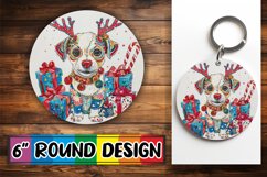 Christmas Watercolor Round Design Sublimation PNG Product Image 1